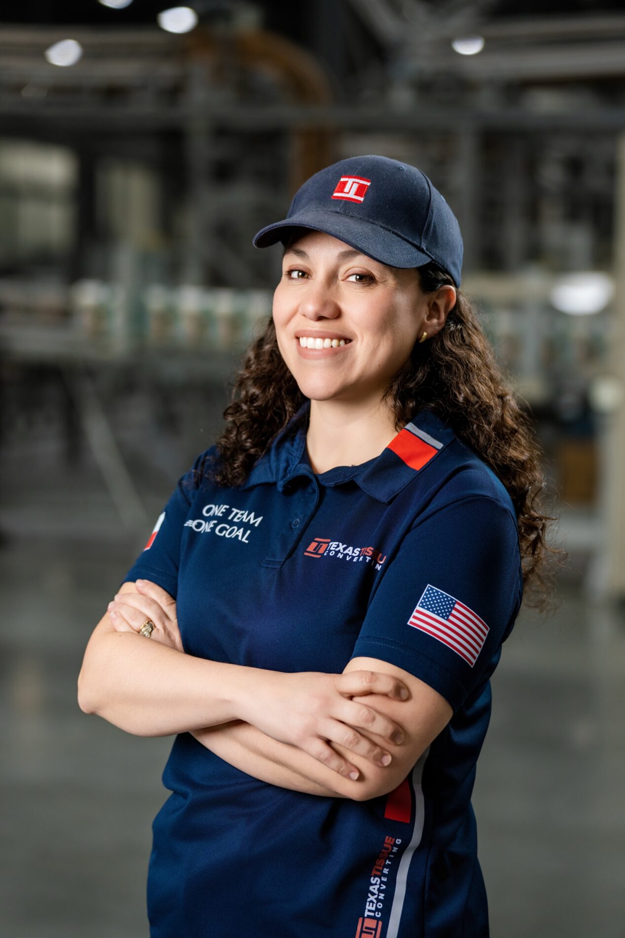 Portrait of a Texas Tissue employee in the production facility