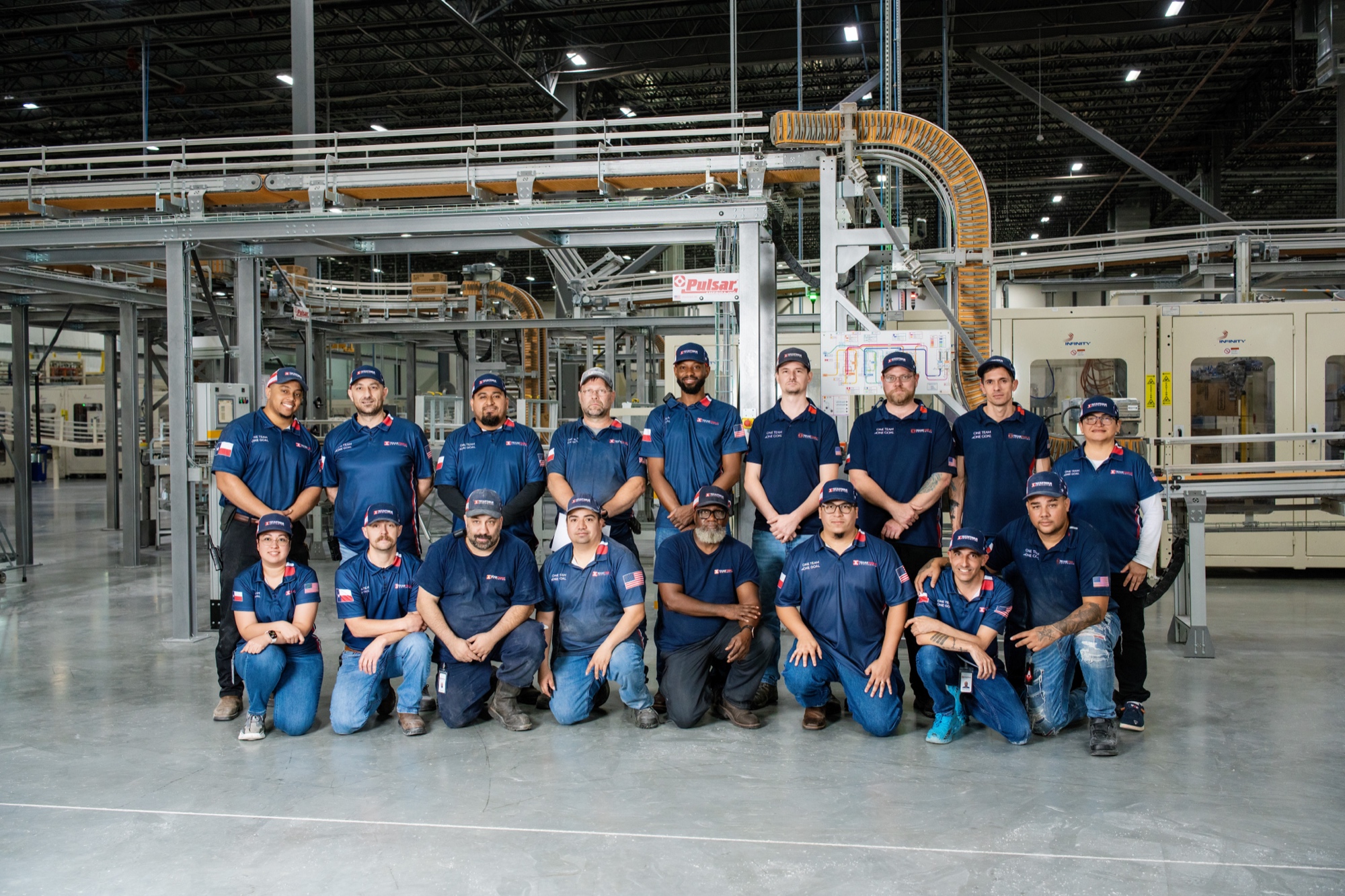Texas Tissue team group photo on the factory floor